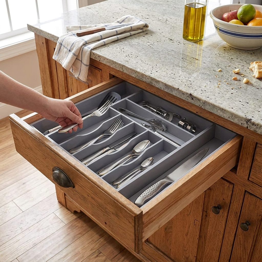 Bamboo Kitchen Drawer Organizer