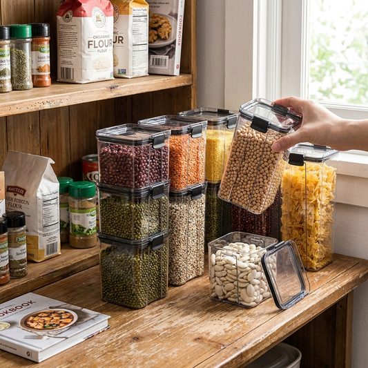 Airtight Food Storage Containers Kitchen Pantry