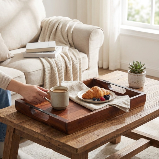 Serving Tray Acacia Food Serving Table