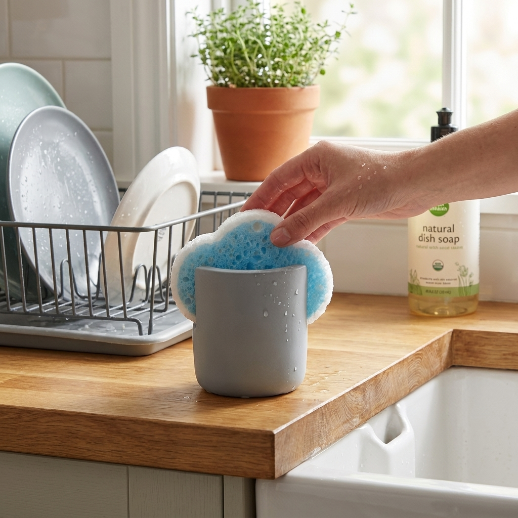 Diatom Mud Sponge Rack Kitchen Bathroom Sink Caddy