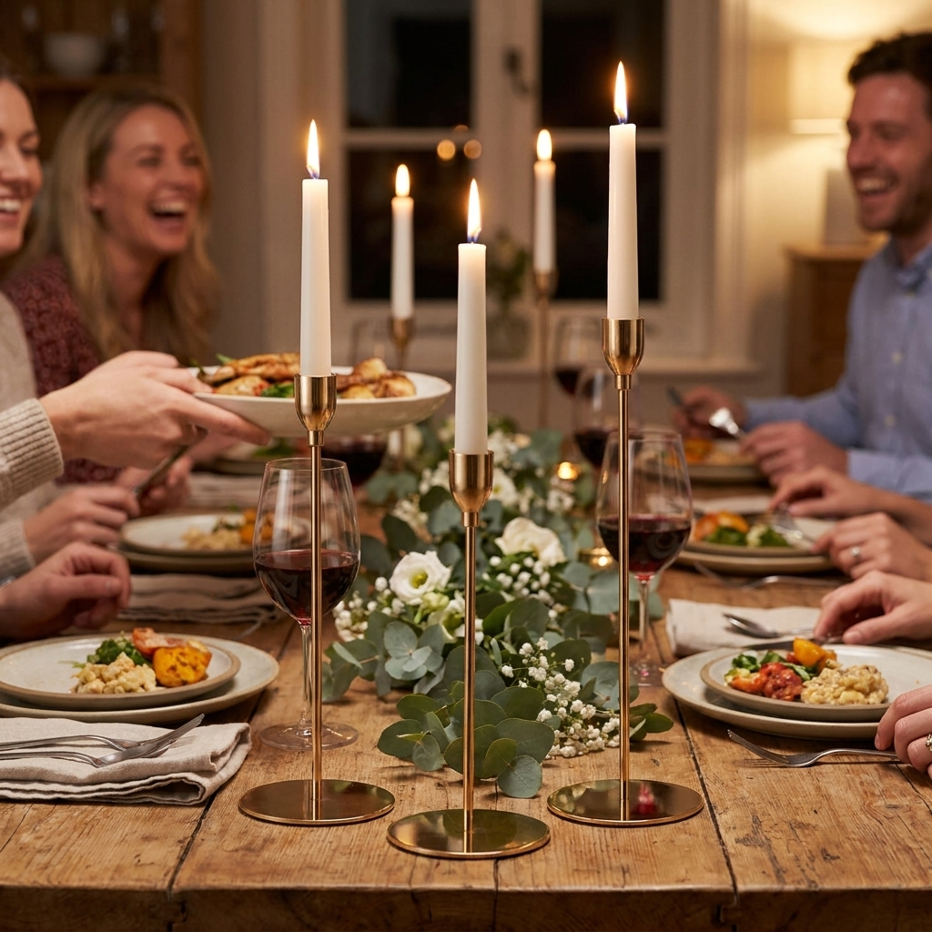 Iron Pillar Candle Holder lifestyle