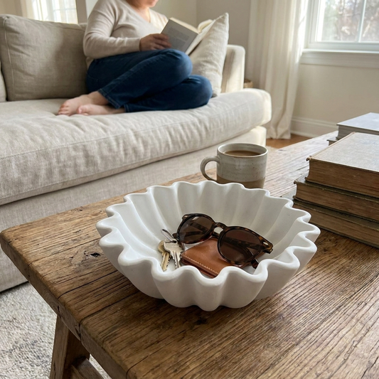 Ruffled Groove Decorative Bowl lifestyle