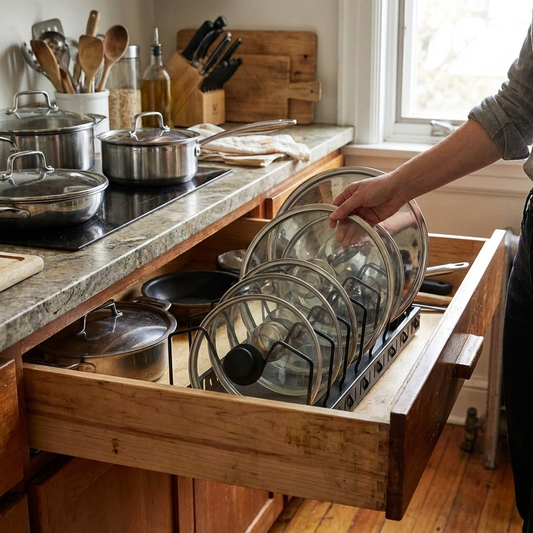 Pull Out Pot And Pan Storage lifestyle